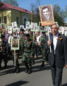 Качуровский Александр Антонович (сын ветерана) шествие бессмертного полка
