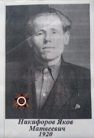 Никифоров Яков Матвеевич 1920-1971. Боевой путь с 1941-1945.