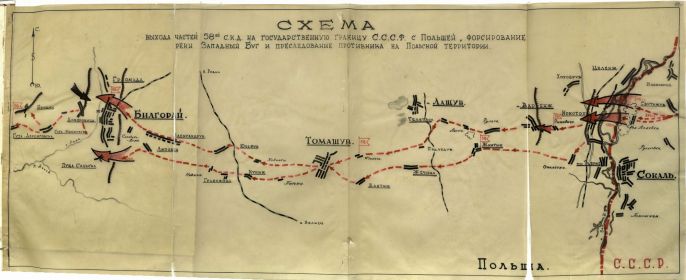 Схема форсирования р. Западный Буг