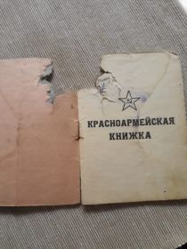 Красноармейская книжка дела лицевая сторона