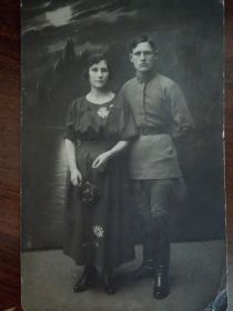 Декабрь 1925 года. Андрей Николаевич и его жена Татьяна Федоровна, город Елец