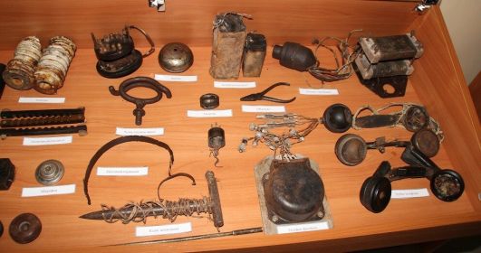 Экспонаты музея пограничных войск Украины, найденные в основном поисковым отрядом "Зелёная брама"