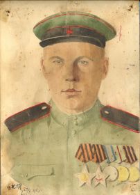 Портрет Гутник В.В., нарисованный в годы Великой Отечественной войны