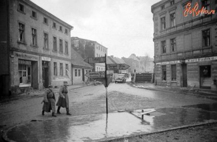 Вид города Нейштеттин, занятого советскими войсками.