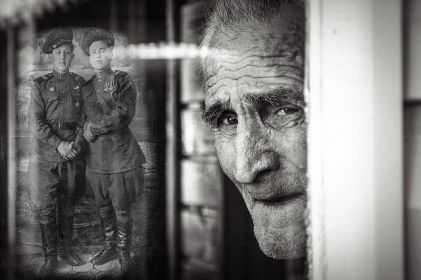 фото созданное внуком Александром Старостиным в память о деде