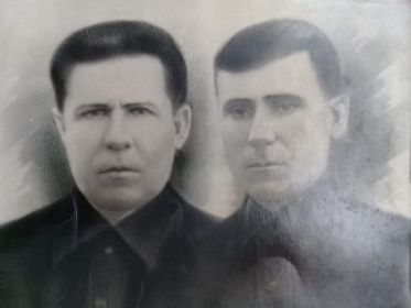 С родным братом Захаром