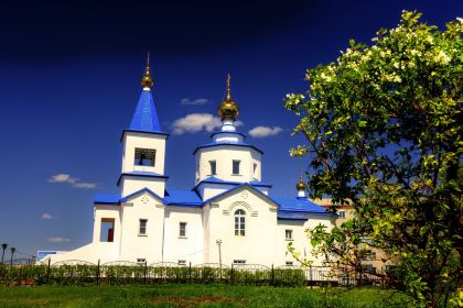 Место рождения ветерана, районный центр г. Татарск, Церковь Покрова Пресвятой Богородицы