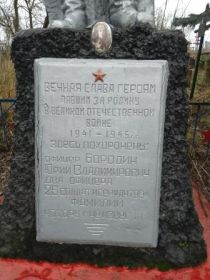 Памятная доска на братской могиле с. Леоновка