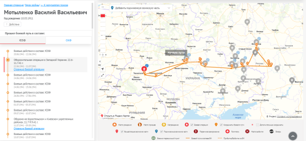 Боевой путь