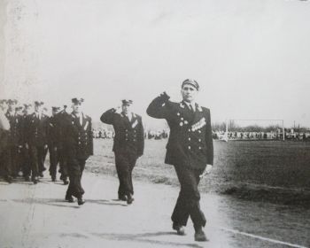 Николай Федорович Стаевский учасник парада в г.Даугавпилс, Латвия
