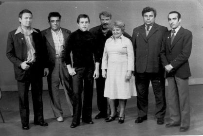 Грозный, телестудия 1978 (Жеребцов Анатолий Павлович "Борода" рядом с Владимиром высоцким)