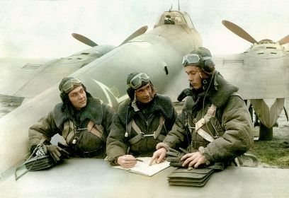 справа-налево: Лунев Петр Васильевич, Домнин Гурий Иванович, Жарников Алексей Платонович