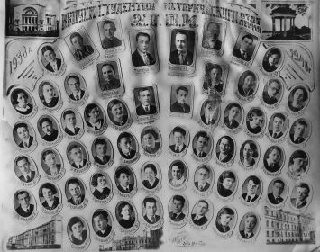 Выпуск студентов исторического отделения Ярославского Пединститута 1940 год