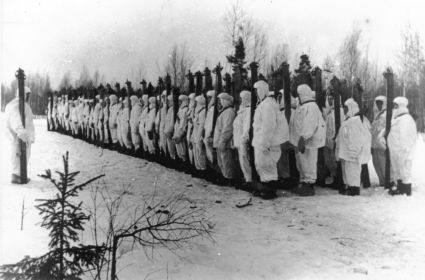 Подразделение лыжников, 1943 год. Фото хроника ТАСС.