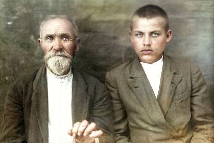 Николай Ульянович с дедом Ерохиным Савелием Ананьевичем
