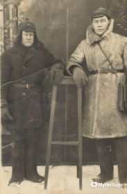 Василий Иванович Федоров с боевым другом в 1940 году