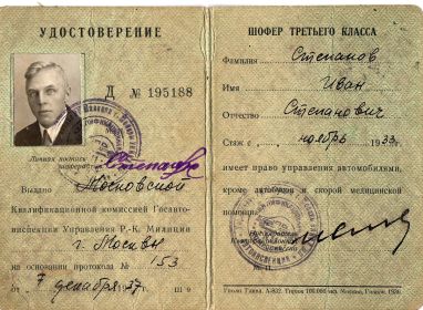 Водительское удостоверение