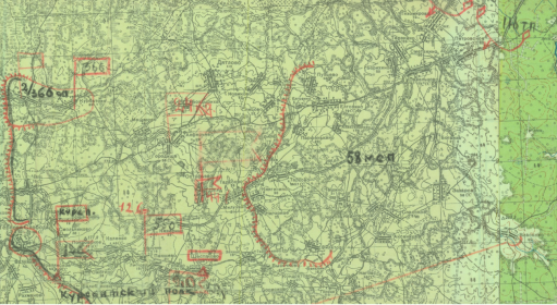 Рабочая карта штаба армии 8.11.41
