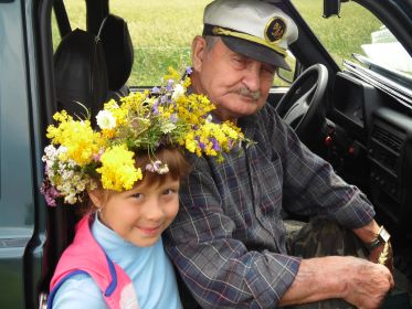 С правнучкой Дарьей, 2014 г.