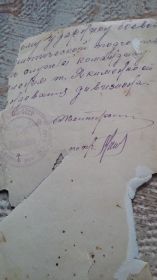 Оборотная сторона наградного фото