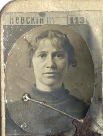 Фото Мелехиной Анны Александровны, 1919 года, студентки института им. Мечникова.