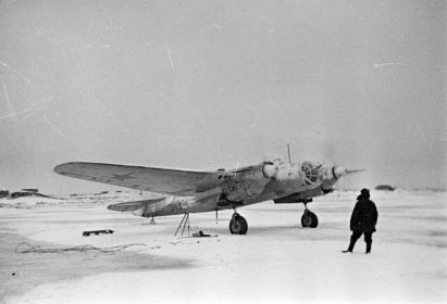 1 гв. мтап ВВС ВМФ. 1943 г. Самолёт СБ с тактическим номером 20.