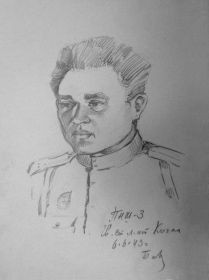 Портрет Коган Р.И  автор Бабиков Г.Ф. из фондов музея Боевой Славы Героя Советского Союза Л.Доватора ГБОУ Школа Марьина Роща.