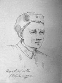 Портрет Тулубаев Д.С. автор Бабиков Г.Ф. из фондов музея Боевой Славы Героя Советского Союза Л.М.Доватора ГБОУ Школа Марьина Роща.