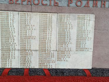 Мемориальная плита в селе Вихляевка, Поворинского района, Воронежской области