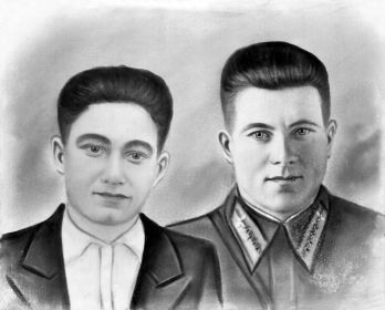 C братом Кошелевым Николаем Павловичем (слева), 1939 г