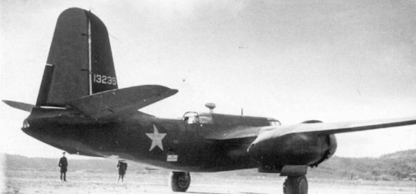 36 мтап, 5 МТАККД. 1943г., г. Геленджик. Дуглас A-20 «Бостон» (Douglas A-20 Boston) тактический №41-3235, на аэродроме.