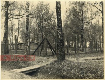 Stalag 350 Митава (Mitau; в н.вр. Елгава) - Саласпилс ( Salaspils). Бараки лагеря.
