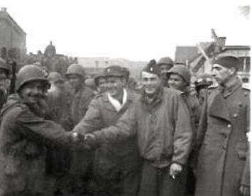 Stalag XIII C. 1945г. Освобожденные пленные.