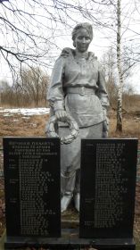 Памятник в деревне Хмелевки Московской области