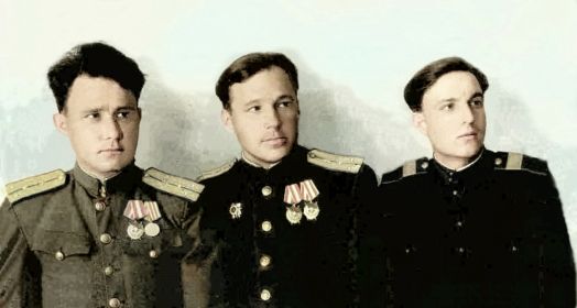 слева-направо: Саутин Павел Тимофеевич, Рогожкин Сергей Константинович, Крутько Павел Никифорович