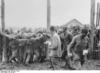 Stalag 329 Винница (Winniza). 1941, июль. Военнопленные Красной Армии.