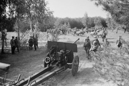 Пушка 76-мм (Ф-22) образца 1936 года, материальная часть 100 лёгкого артиллерийского полка.