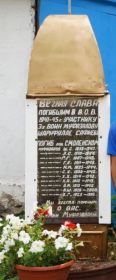 Памятник участникам Великой Отечественной войны из рода Муфазаловых