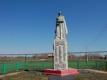 Памятник воинам Великой Отечественной войны. Село Мордово-Озеро. 1990 год.