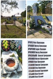 Братская могила и мемориальная доска с именем Крюкова Ивана Прохоровича, д. Выбор Новоржеского р-на Псковской обл. (на 18.08.2024 г.)