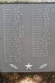 Мемориальная доска на братской могиле в д. Старое Рамушево