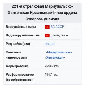 Боевой путь 221 сд