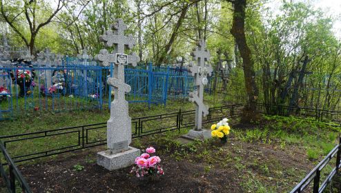 Участок Копышовского Кладбища в с. Урено-Карлинское, где похоронен Фёдор Иванович Юдин, его сын Михаил Фёдорович Юдин, его отец Иван Дмитриевич Юдин, его жена Анна Фёдоровна Юдина