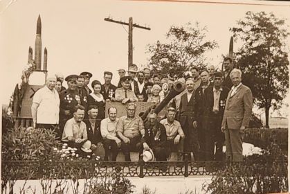 Встреча ветеранов 1849 АП на Курской дуге. Лето 1970 г.