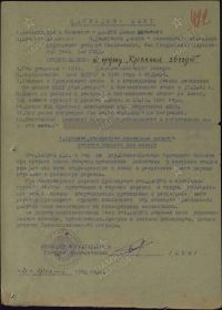 Наградной лист