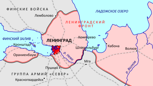 Ораниенбаумский плацдарм. Линии фронта на 21 сентября 1941 года