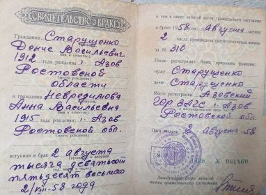 Дедушка Старущенко денис Васильевич 1912г рождения