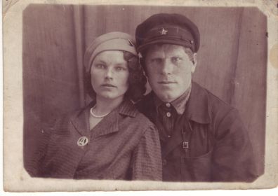 С женой, Третьяковой Евдокией Александровной