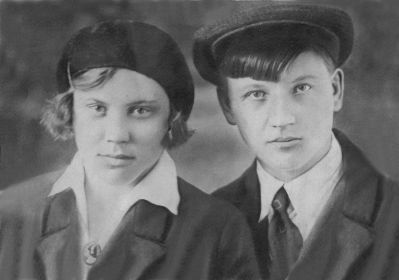 Фотография с женой Абрамовой Анастасией Титовной