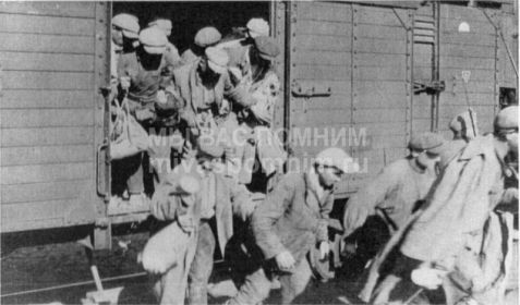 Stalag XI D (321) Ербке (Oerbke). Прибытие военнопленных Красной Армии в лагерь.